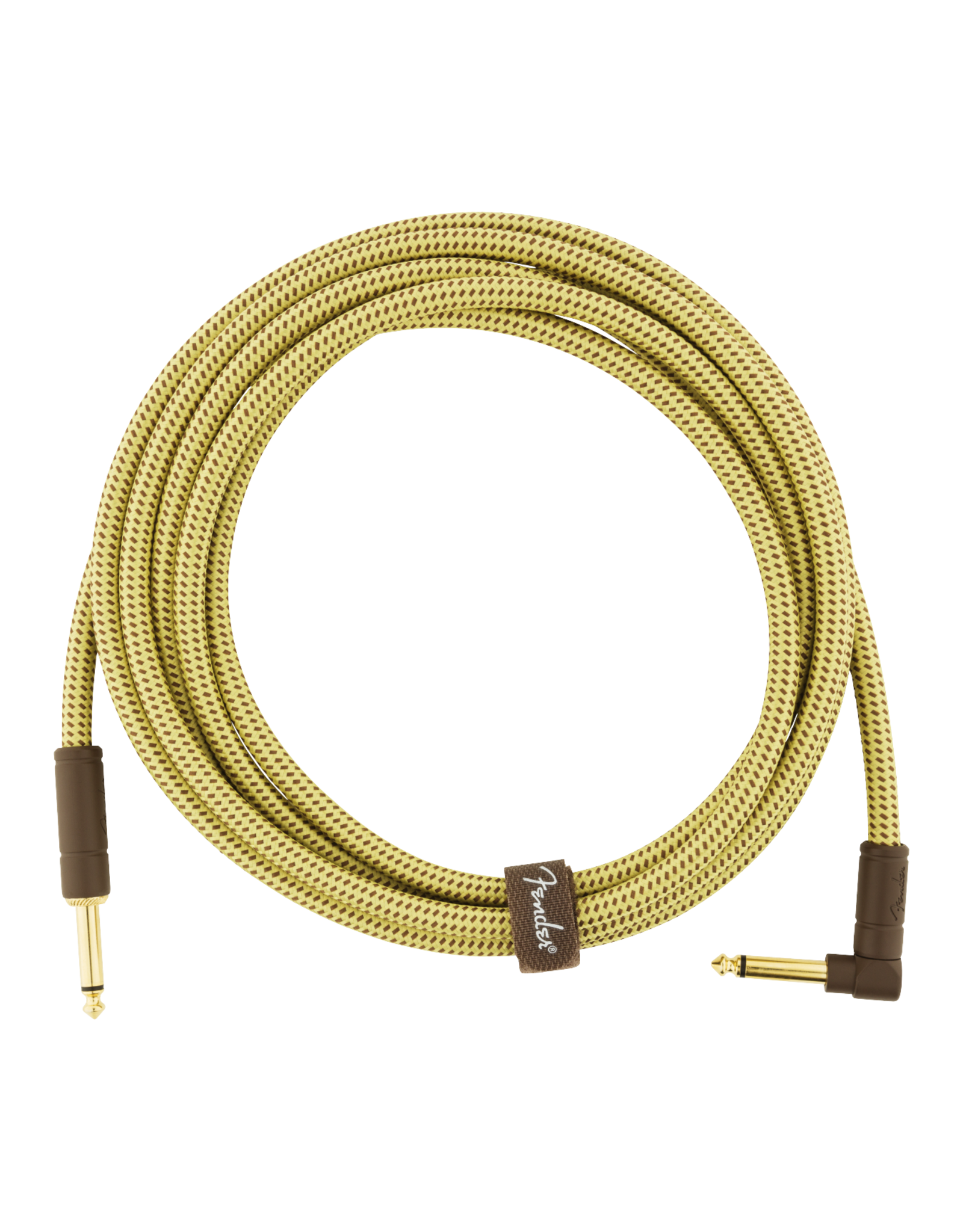 Fender Fender Deluxe Series Instrument Cable, Straight/Angle, 10', Tweed