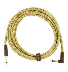 Fender Fender Deluxe Series Instrument Cable, Straight/Angle, 10', Tweed