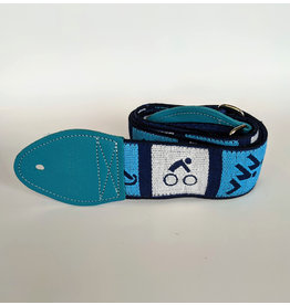 Souldier Souldier Triathlon Turquiose/White/Blue, Vintage Fabric Guitar Strap