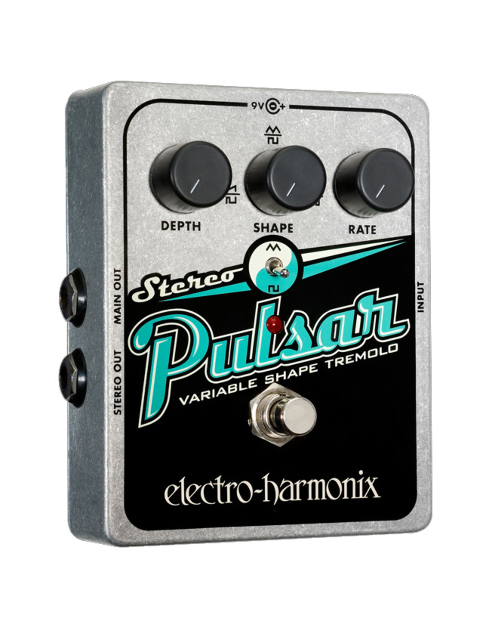 Electro-Harmonix EHX Stereo Pulsar Variable Shape Analog Tremolo Battery included, 9.6DC-200 PSU optional