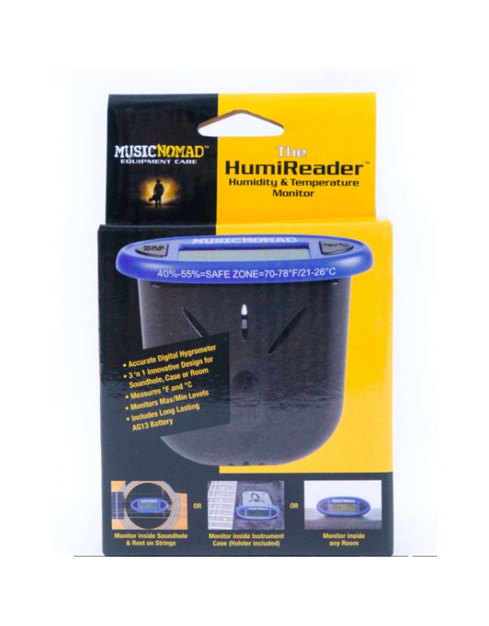 MUSIC NOMAD Music Nomad The HumiReader - Humidity & Temperature Monitor