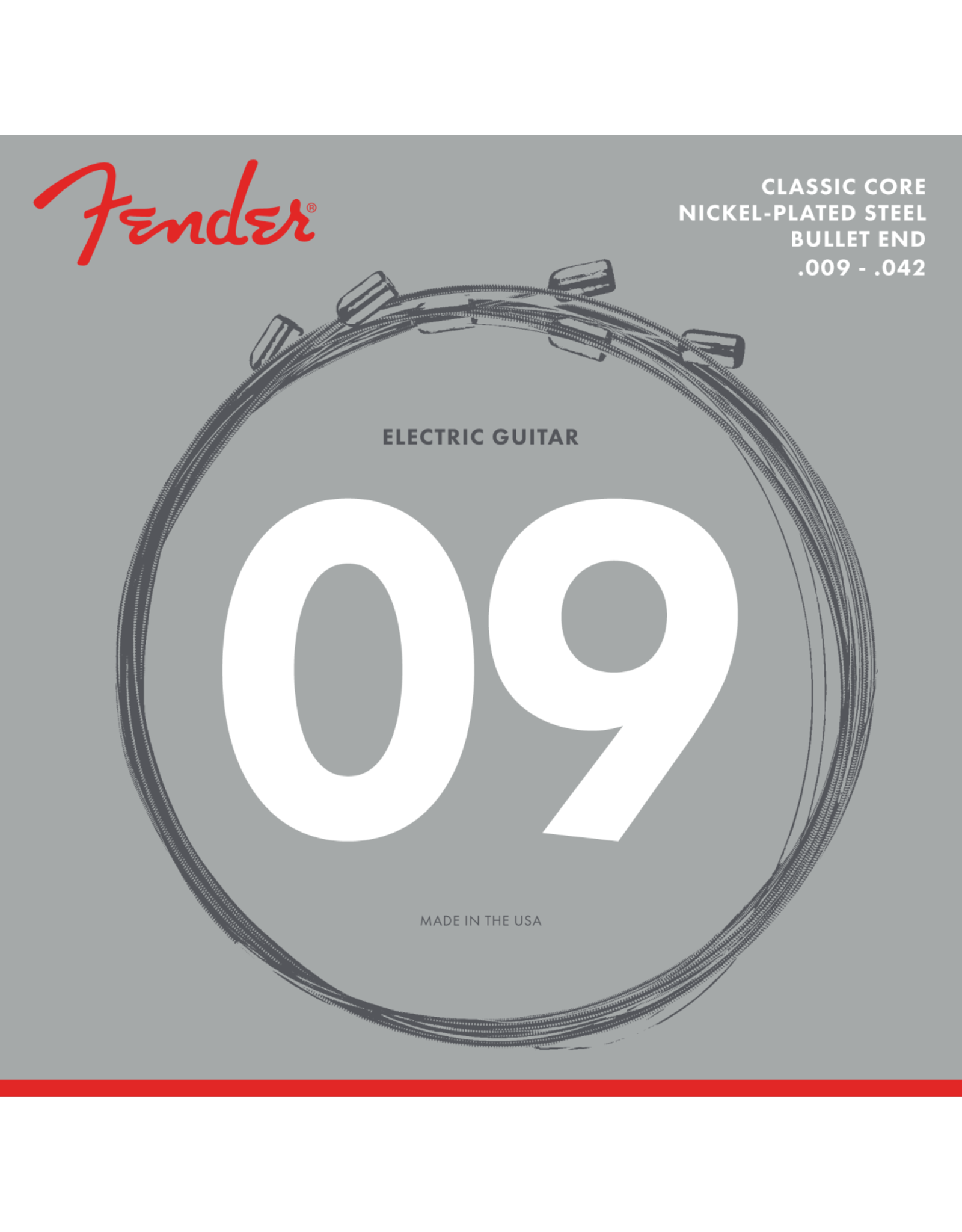 Fender Fender Classic Core Electric Guitar Strings, 3255L, Nickel Plated Steel, Bullet Ends 9-42