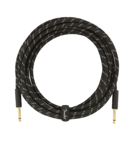 Fender Fender Deluxe Series Instrument Cable, Straight/Straight, 10', Black Tweed