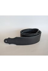 Franklin Straps Franklin Straps 2" Purist Glove Leather Guitar Black/Black Stitch