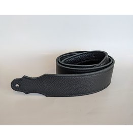 Franklin Straps Franklin Straps 2" Purist Glove Leather Guitar Black/Black Stitch