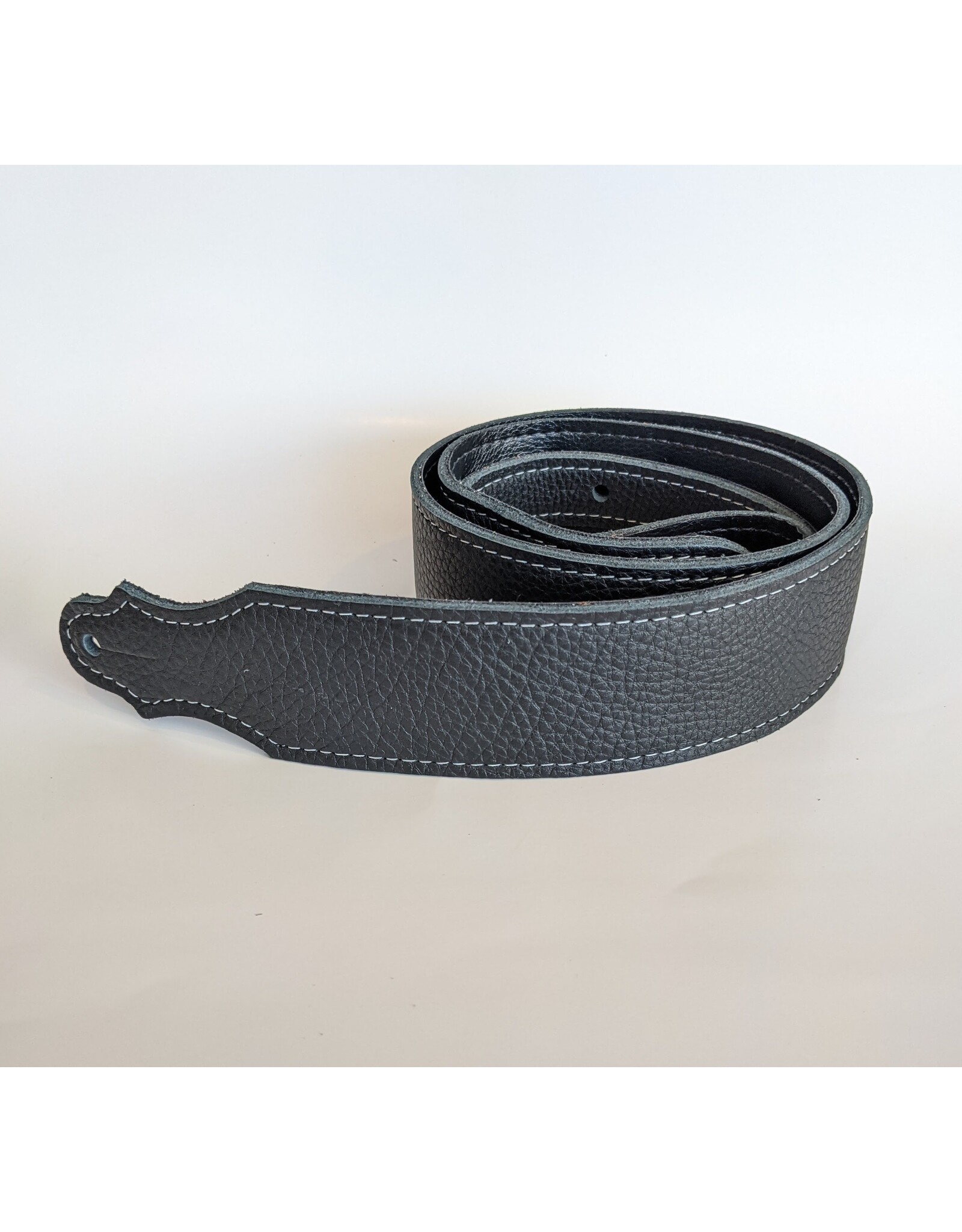 Franklin Straps Franklin Straps 2" Purist Glove Leather Black/Silver Stitch