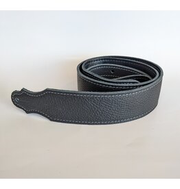 Franklin Straps Franklin Straps 2" Purist Glove Leather Black/Silver Stitch