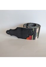 Franklin Straps Franklin 3" Saddle Blanket Cinch Black Leather End Tab Strap
