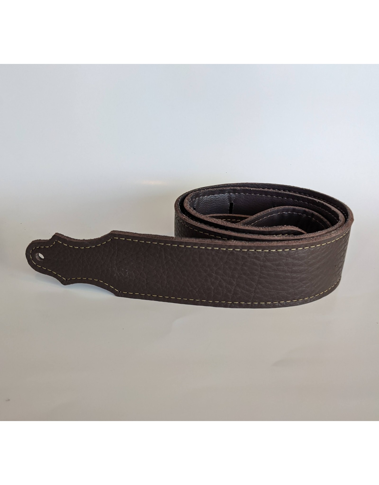 Franklin Straps Franklin Straps 2" Purist Glove Leather Chocolate/Gold Stitch