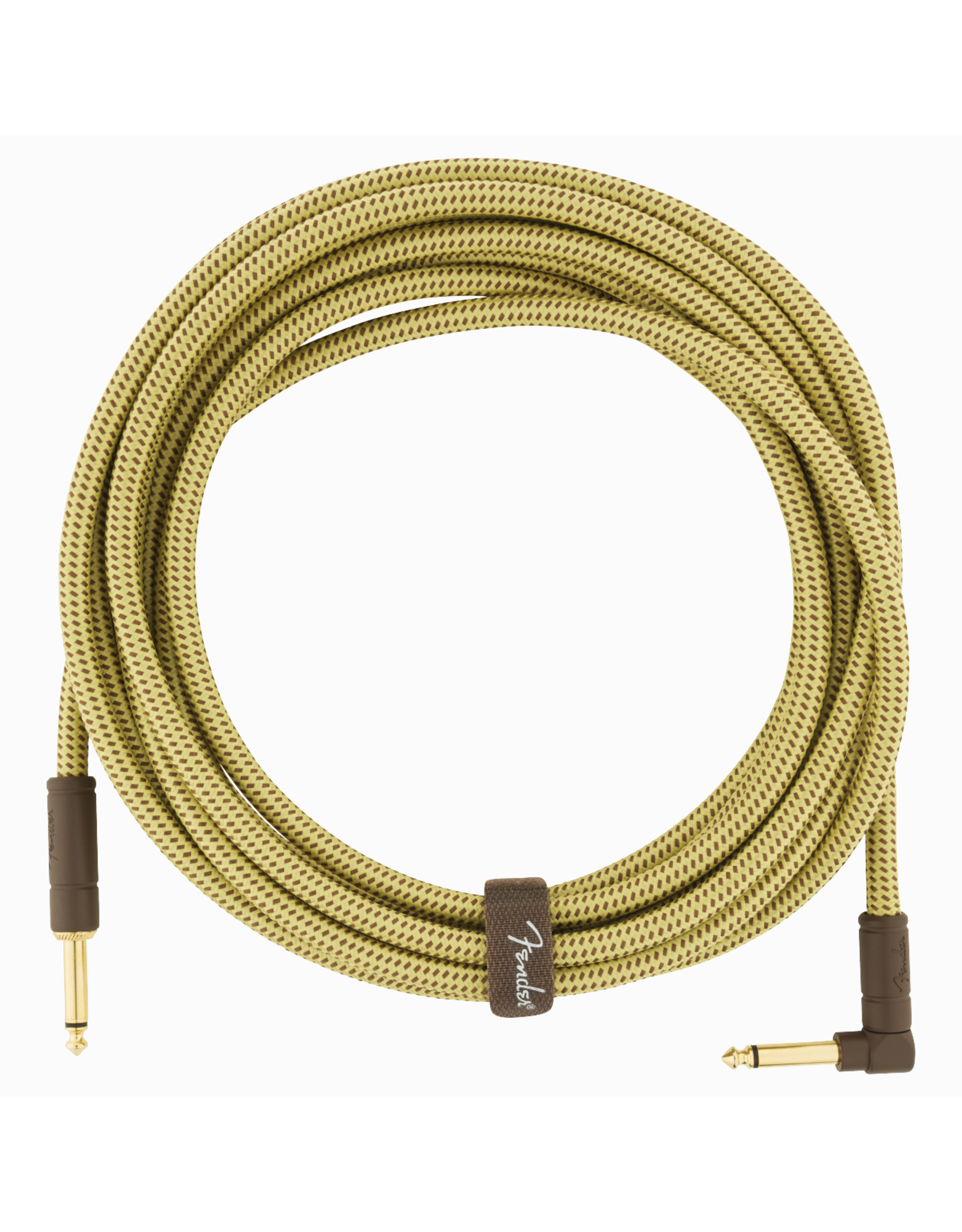 Fender Fender 18.6' Deluxe Series Cable, Tweed straight/right angle