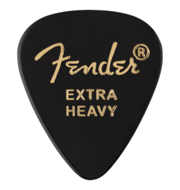 Fender Fender Celluloid 351 Picks, Extra Heavy, Black, 12 Count