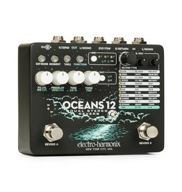 Electro-Harmonix EHX Oceans 12, Dual Stereo Reverb, 9.6 DC-200 PSU included