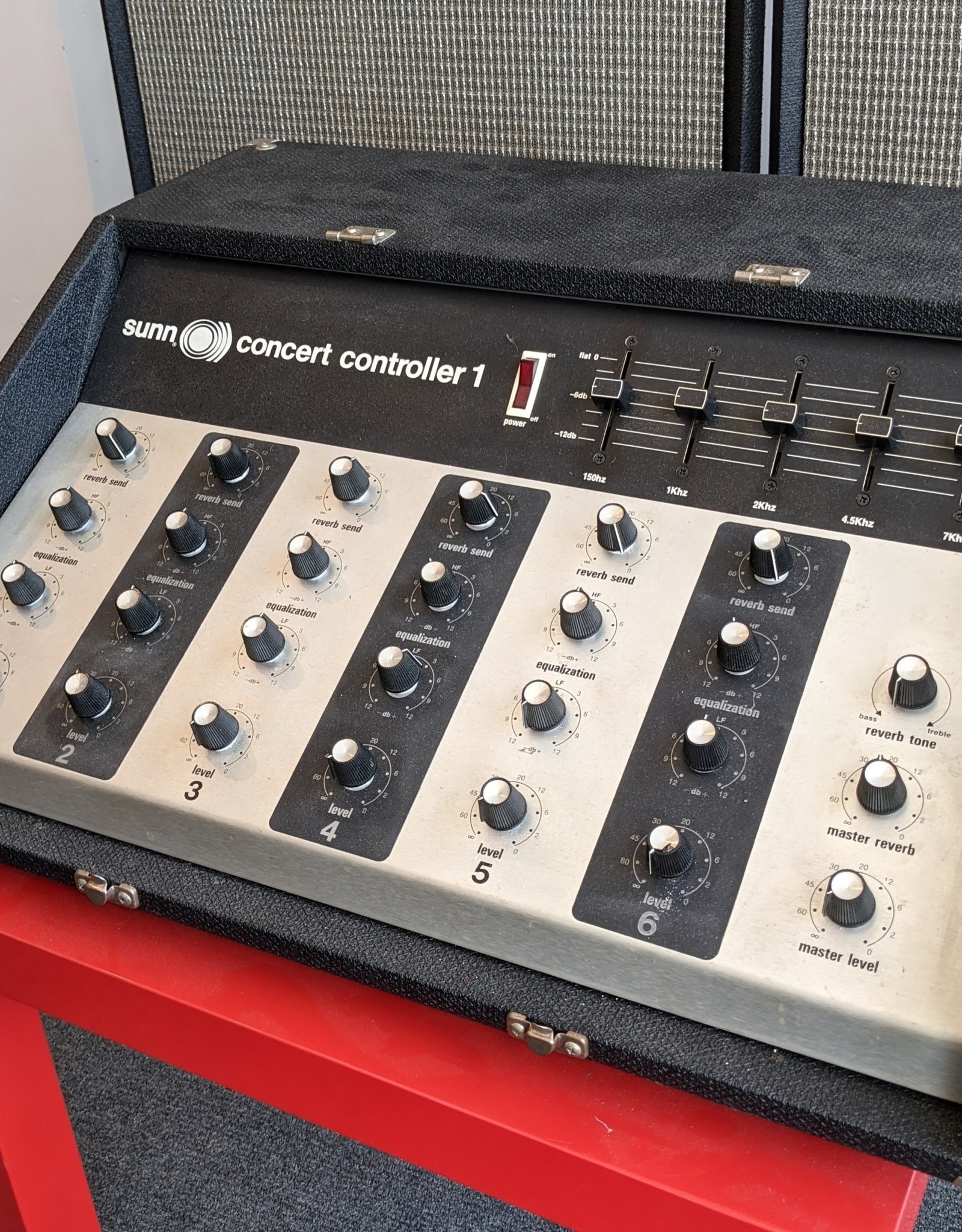 Sunn 70’s Sunn Concert Controller Mixer with 410SR Speaker Cabinets and Original Paperwork, Used