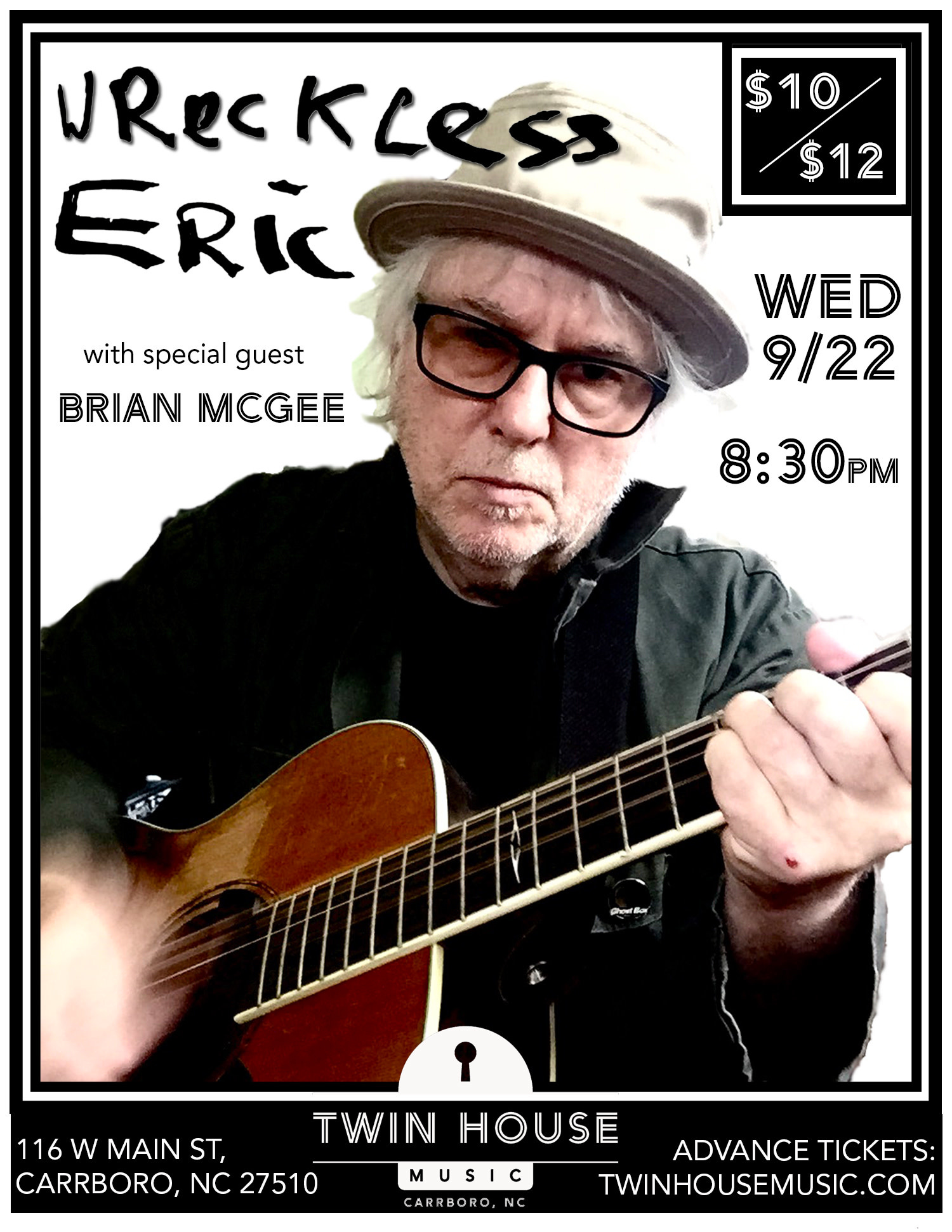 Wreckless Eric, 9.22.21, Admit One, Brian McGee opens - Twin House