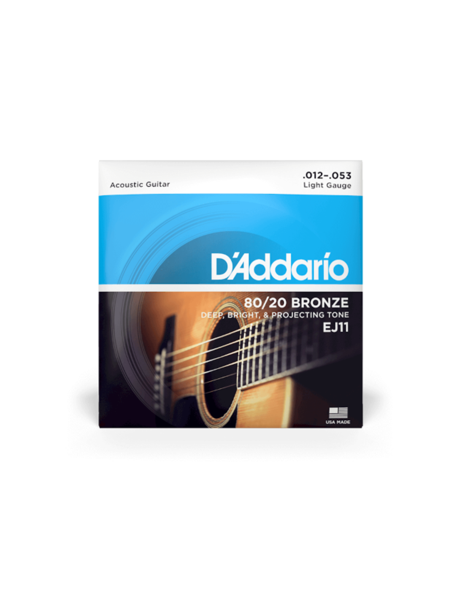 D'Addario D'Addario EJ11 80/20 Bronze Acoustic Guitar Strings, Light, 12-53