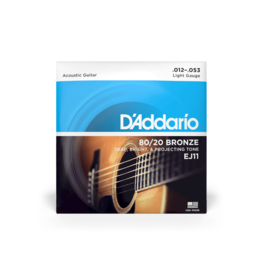 D'Addario D'Addario EJ11 80/20 Bronze Acoustic Guitar Strings, Light, 12-53