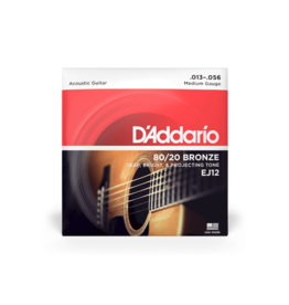 D'Addario D'Addario EJ12 80/20 Bronze Acoustic Guitar Strings, Medium, 13-56