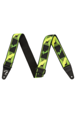 Fender Fender Neon Monogrammed Strap, Green and Yellow, 2"