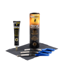 MUSIC NOMAD FRINE Fret Polishing Kit-FRINE Fret Polish, 3 Fretboard Guards, 8"x6" Cloth 5 Pack