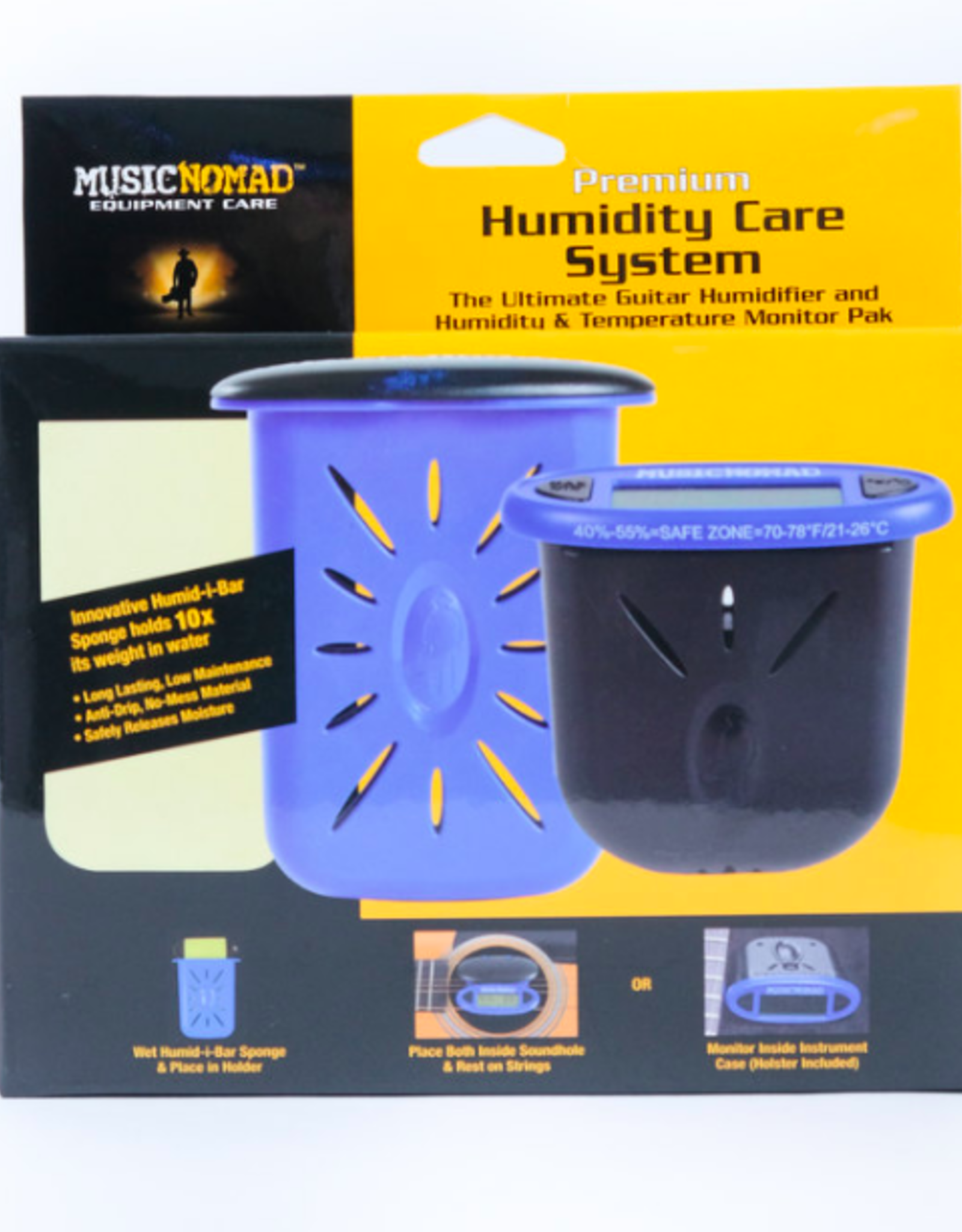MUSIC NOMAD Premium Humidity Care System - Humitar + HumiReader