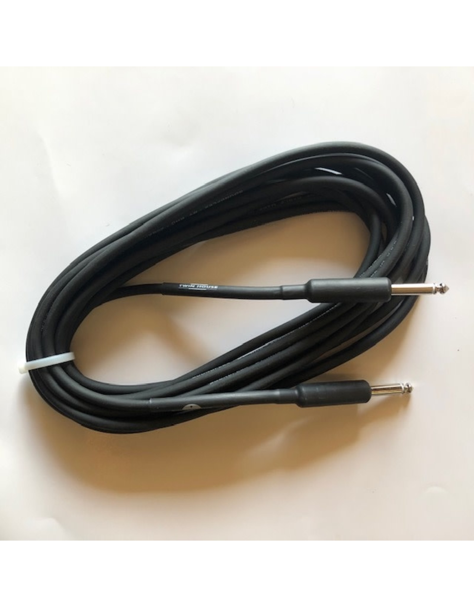 Rapco 1/4" to 1/4"   Instrument Cable 20 Ft Straight to Straight, Black Shrink