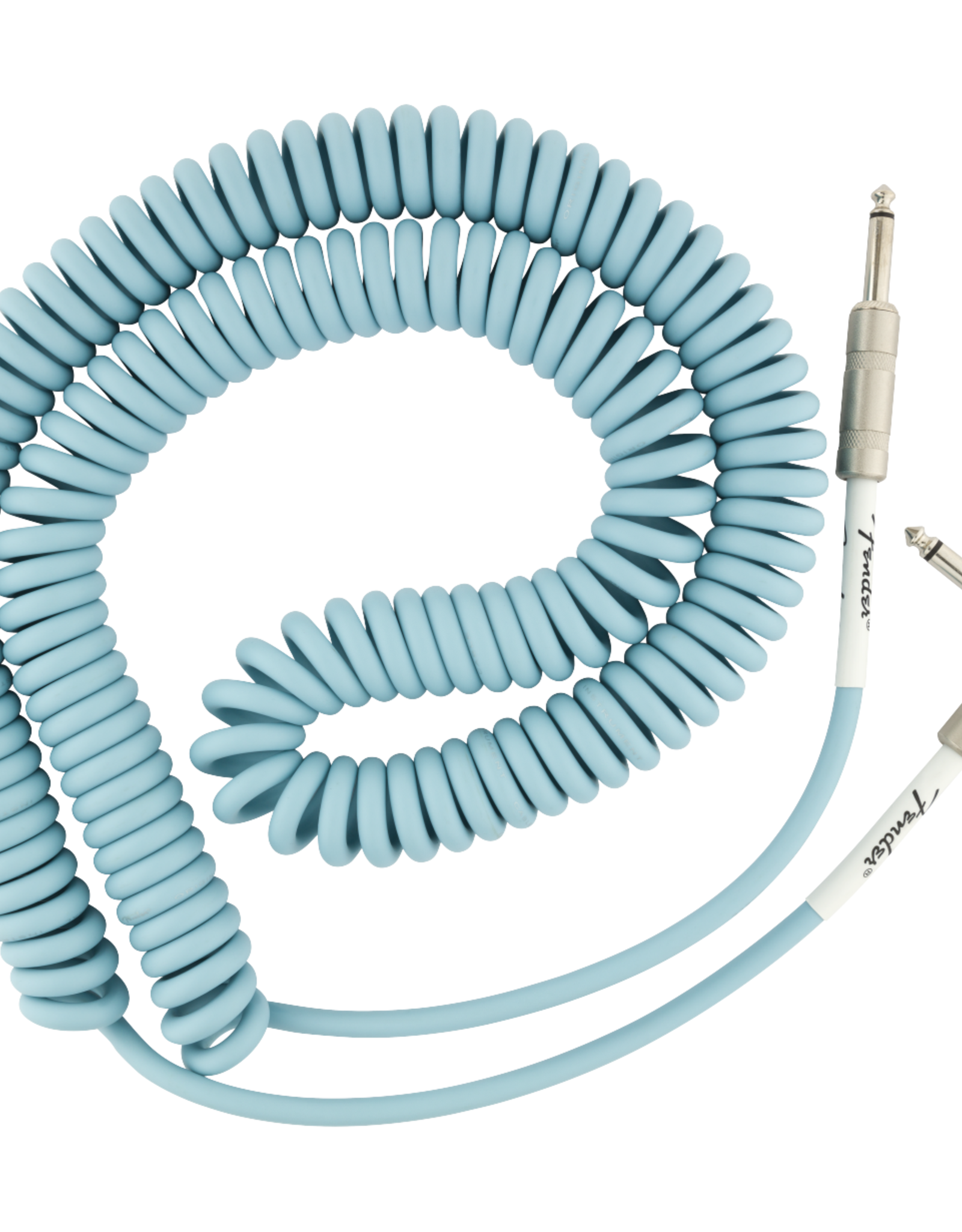 Fender Fender Original Series Coil Cable, Straight-Angle, 30', Daphne Blue