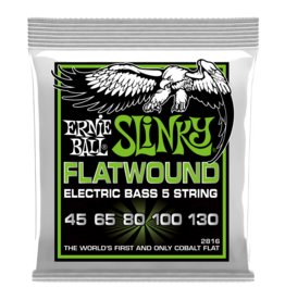 Ernie Ball Ernie Ball Regular Slinky 5-String Flatwound Electric Bass Strings, 45-130