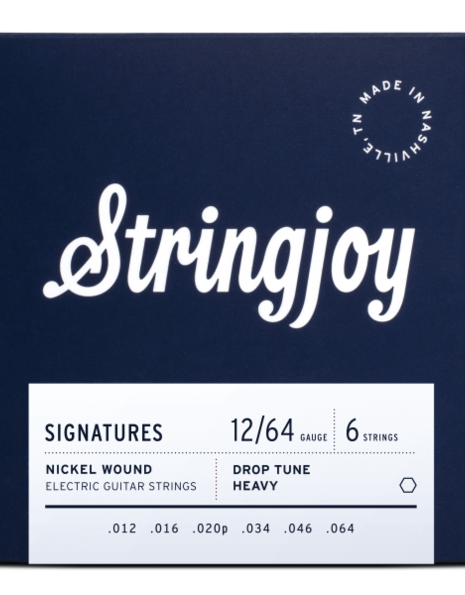 Stringjoy STRINGJOY Signatures Drop Tune Heavy Gauge (12-64) Nickel Wound Electric Guitar Strings