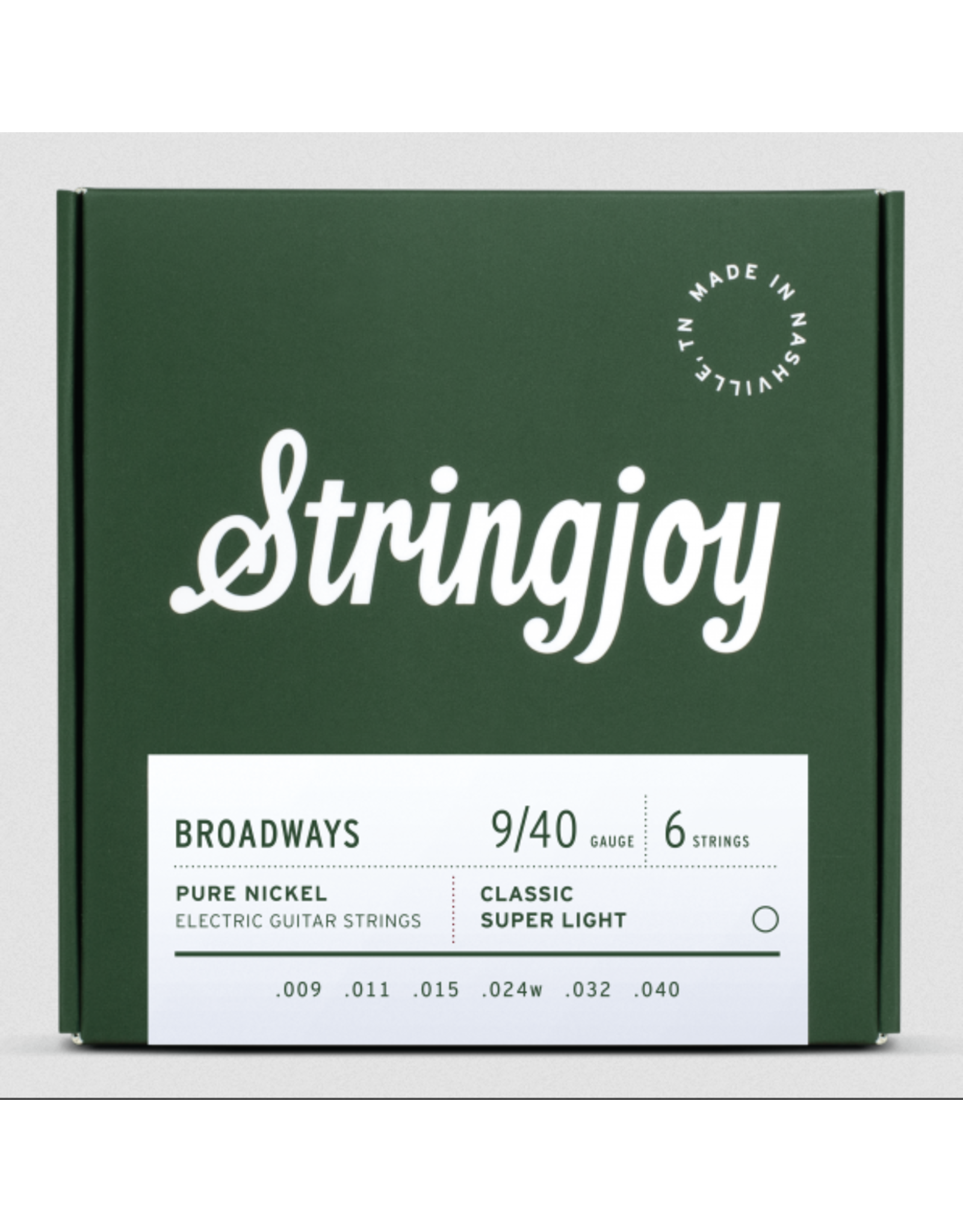 Stringjoy Stringjoy Broadway Pure Nickel Super Light 9-40