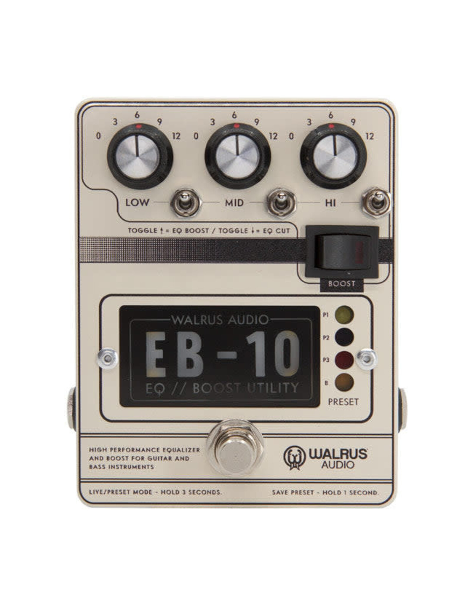 Walrus Audio Walrus Audio EB-10 Preamp/EQ/Boost (Cream)