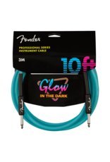 Fender Fender Professional Glow in the Dark Cable, Blue, 10'