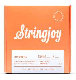 Stringjoy STRINGJOY Foxwoods Medium Gauge (13-56) Coated Phosphor Bronze Acoustic Guitar Strings