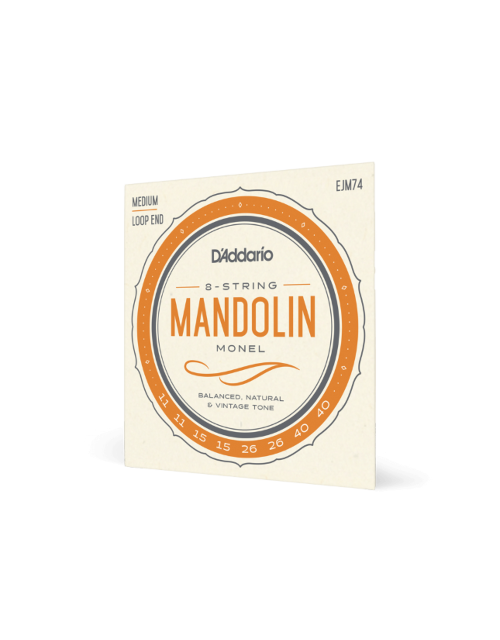 D'Addario D'Addario EJM74 Monel Mandolin Strings, Medium, 11-40