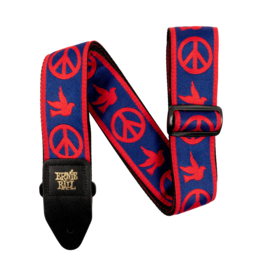 Ernie Ball Ernie Ball Red & Blue Peace Love Dove Jacquard Strap