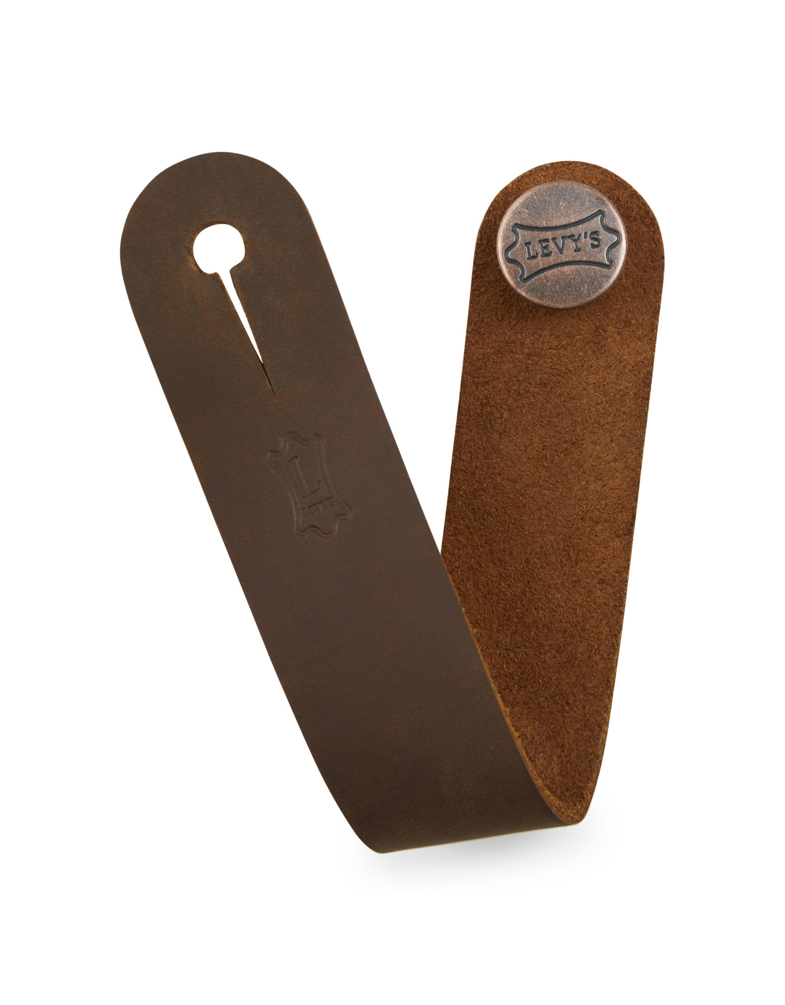 Levy's Levy's Brown Leather Headstock Strap Adapter for Acoustic Guitars