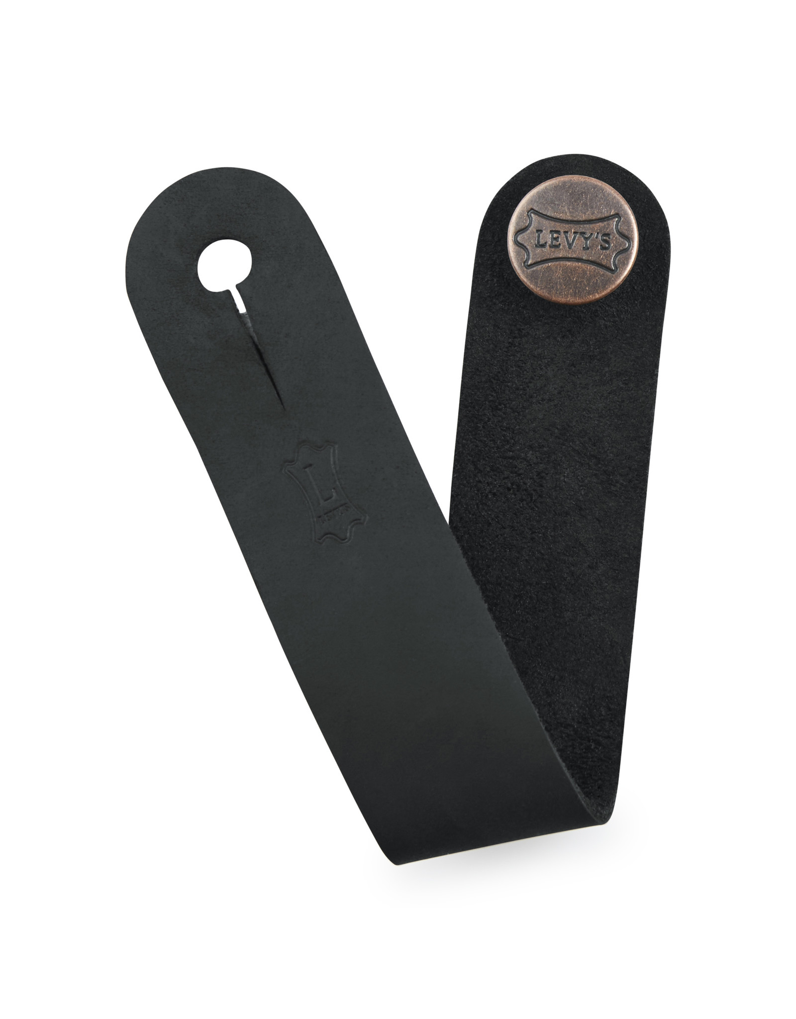 Levy's Levy's Black Leather Headstock Strap Adapter for Acoustic Guitars