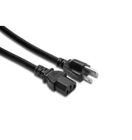 Hosa Hosa 8ft Power Cord, 14 AWG, IEC C13 to NEMA 5-15P