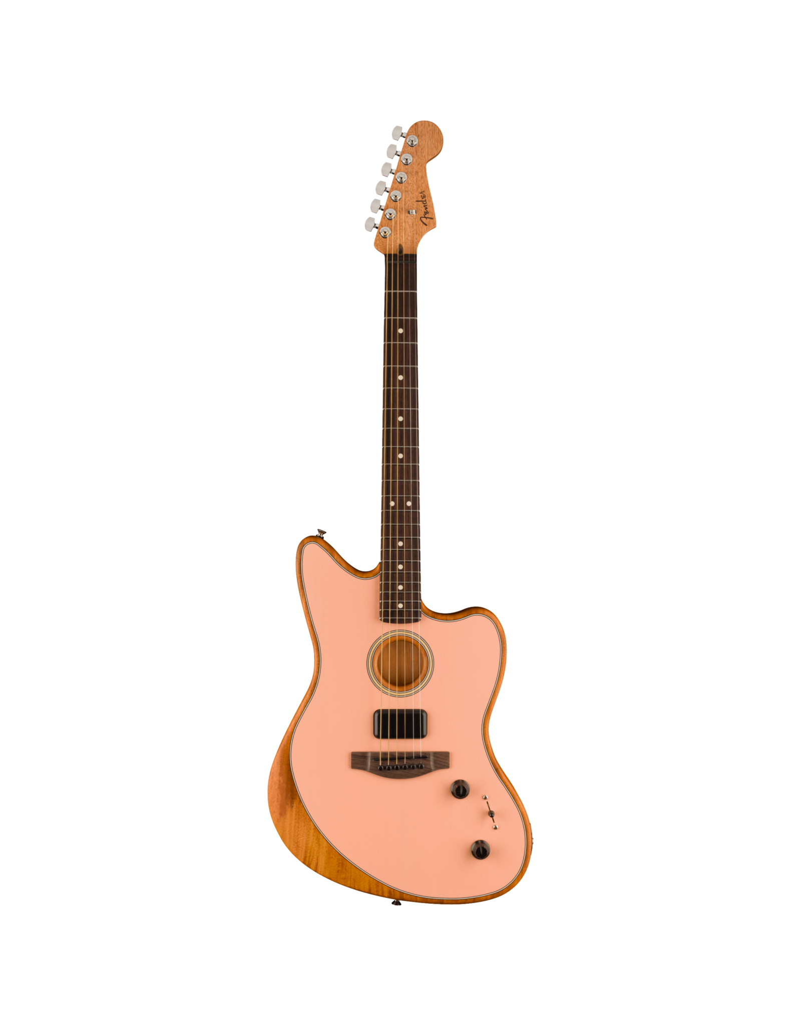 Fender Fender  Acoustasonic Player Jazzmaster, Shell Pink w/ Deluxe Gig Bag