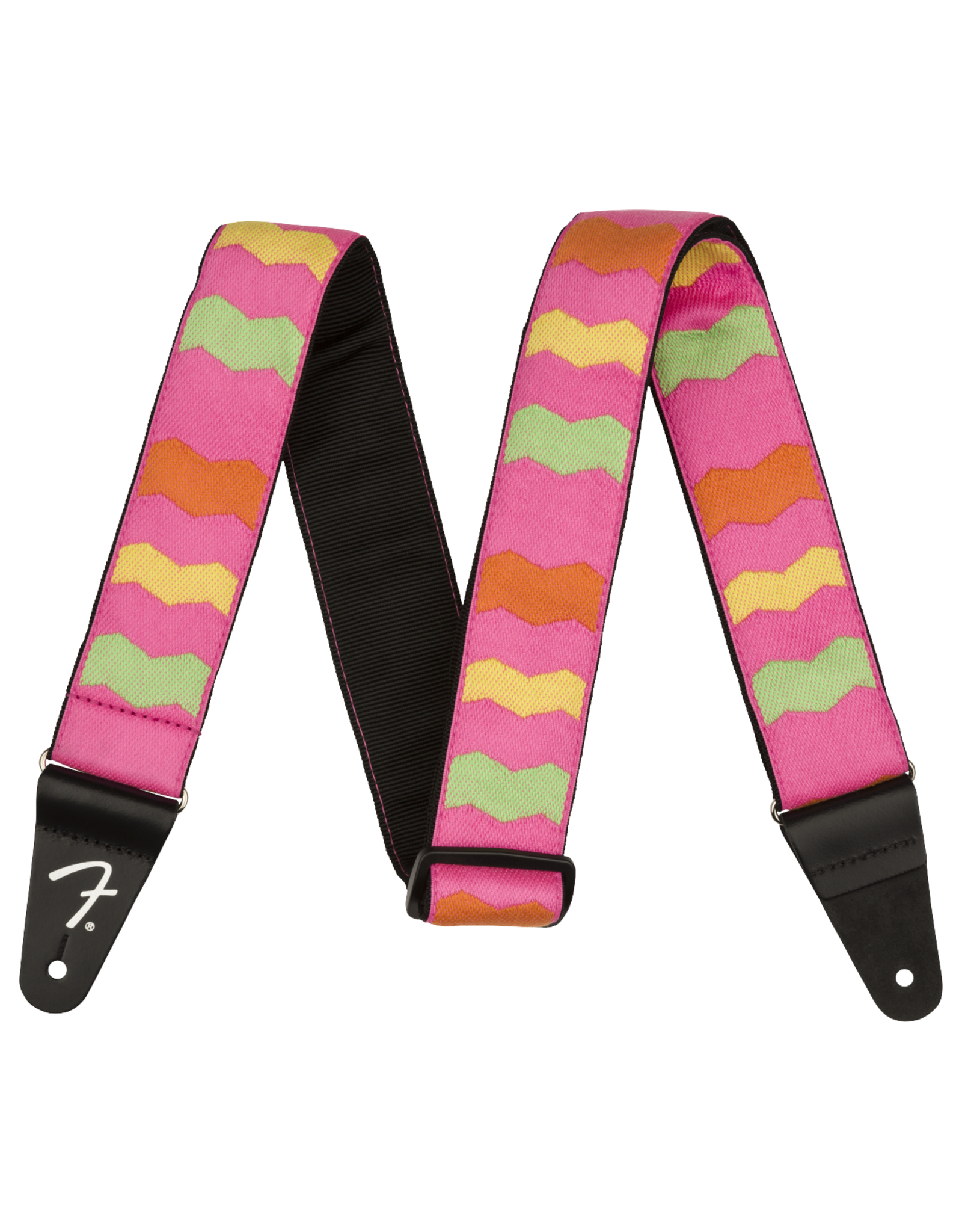 Fender Fender MonoNeon Woven Strap, Neon Pink, 2"