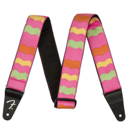 Fender MonoNeon Woven Strap, Neon Pink, 2"