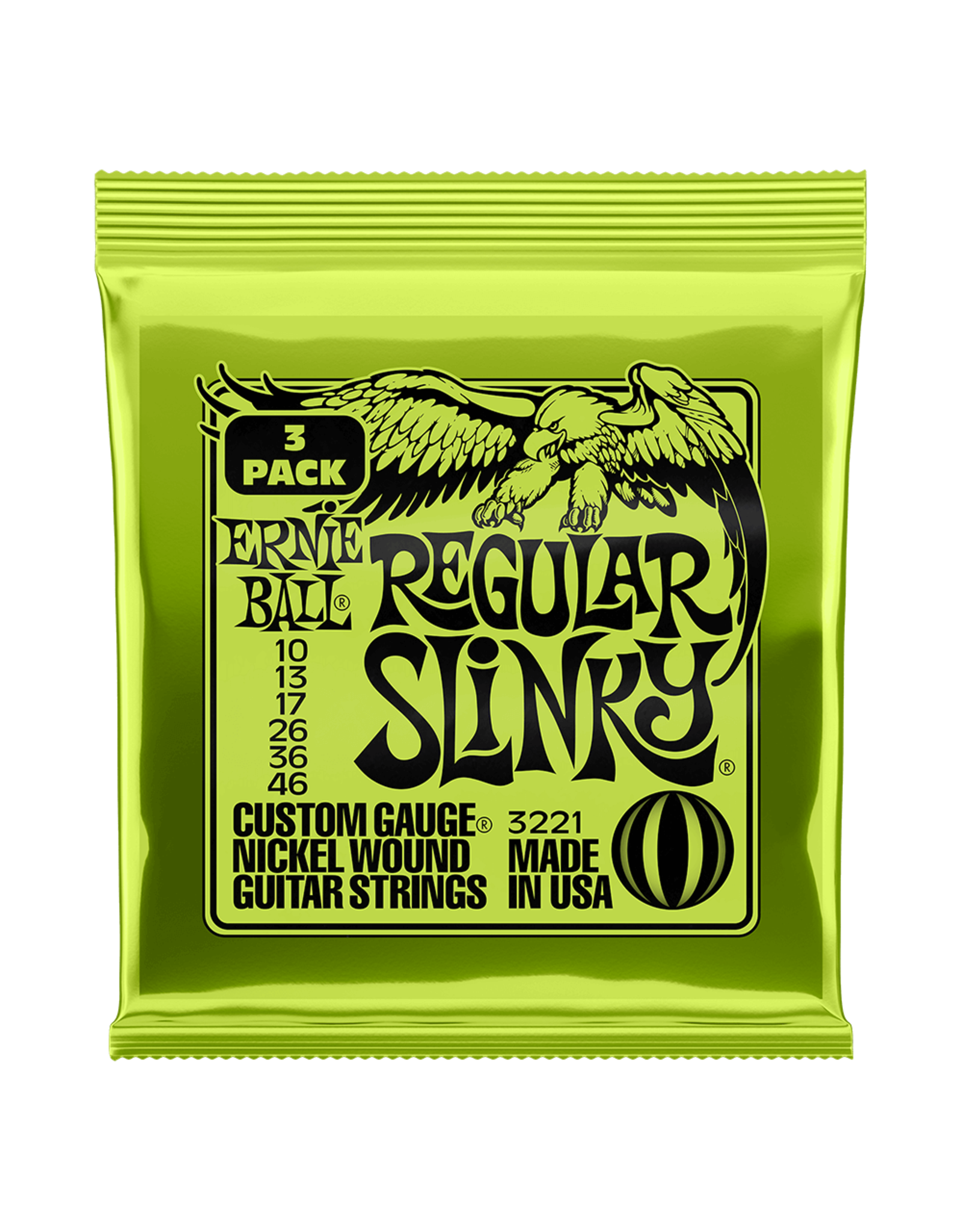 Ernie Ball Ernie Ball Regular Slinky Nickel Wound Electric Guitar Strings 3 Pack - 10-46 gauge