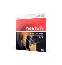 D'Addario D'Addario 13-56 Medium, 80/20 Bronze Acoustic Guitar Strings 3-Pack