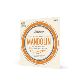 D'Addario D'Addario EFW74 Flatwound Mandolin Strings, Stainless Steel, Medium, 11-36