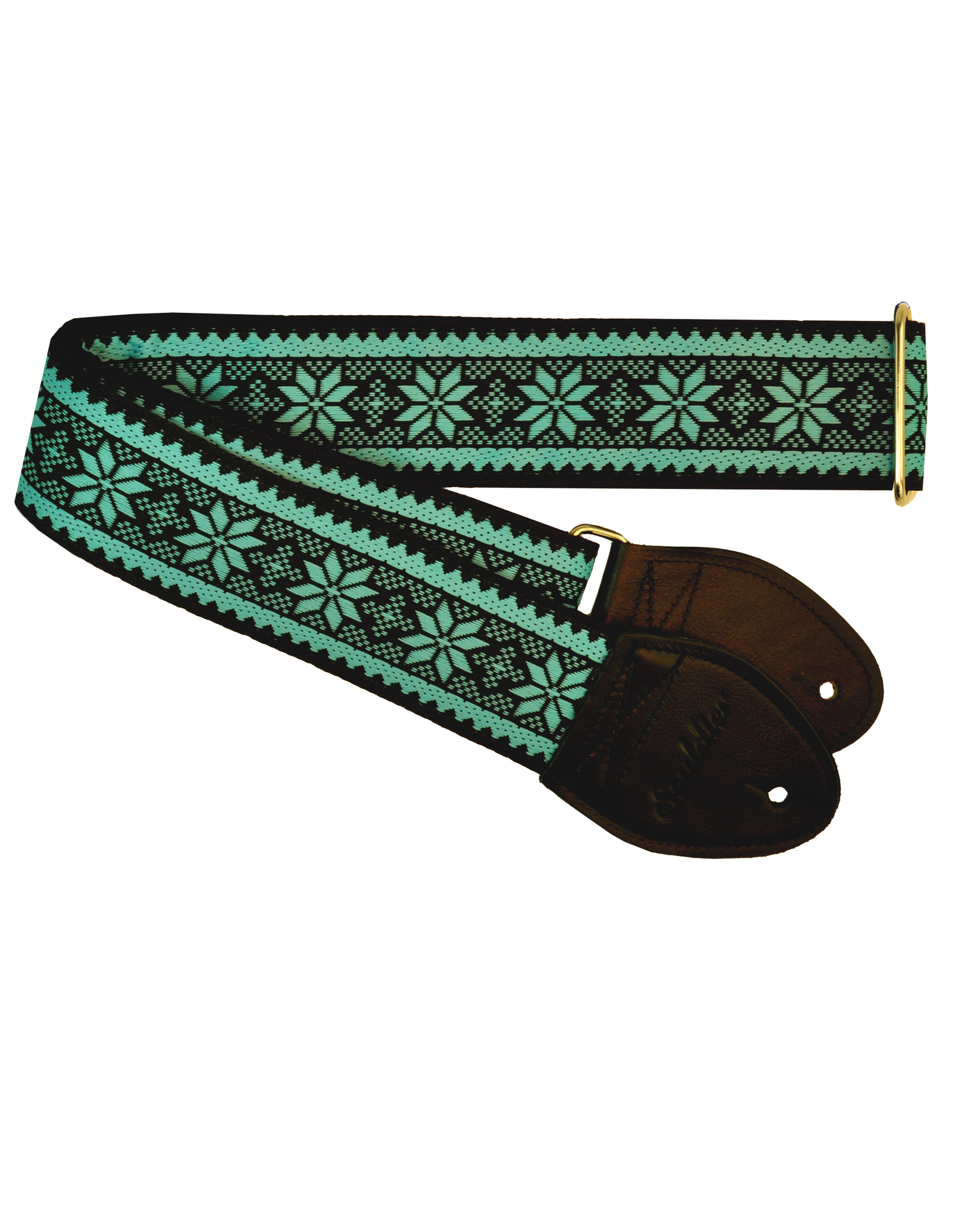 Souldier Souldier Straps GS0909 - Poinsettia Turquoise Guitar Strap
