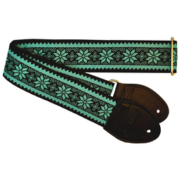 Souldier Souldier Straps GS0909 - Poinsettia Turquoise Guitar Strap