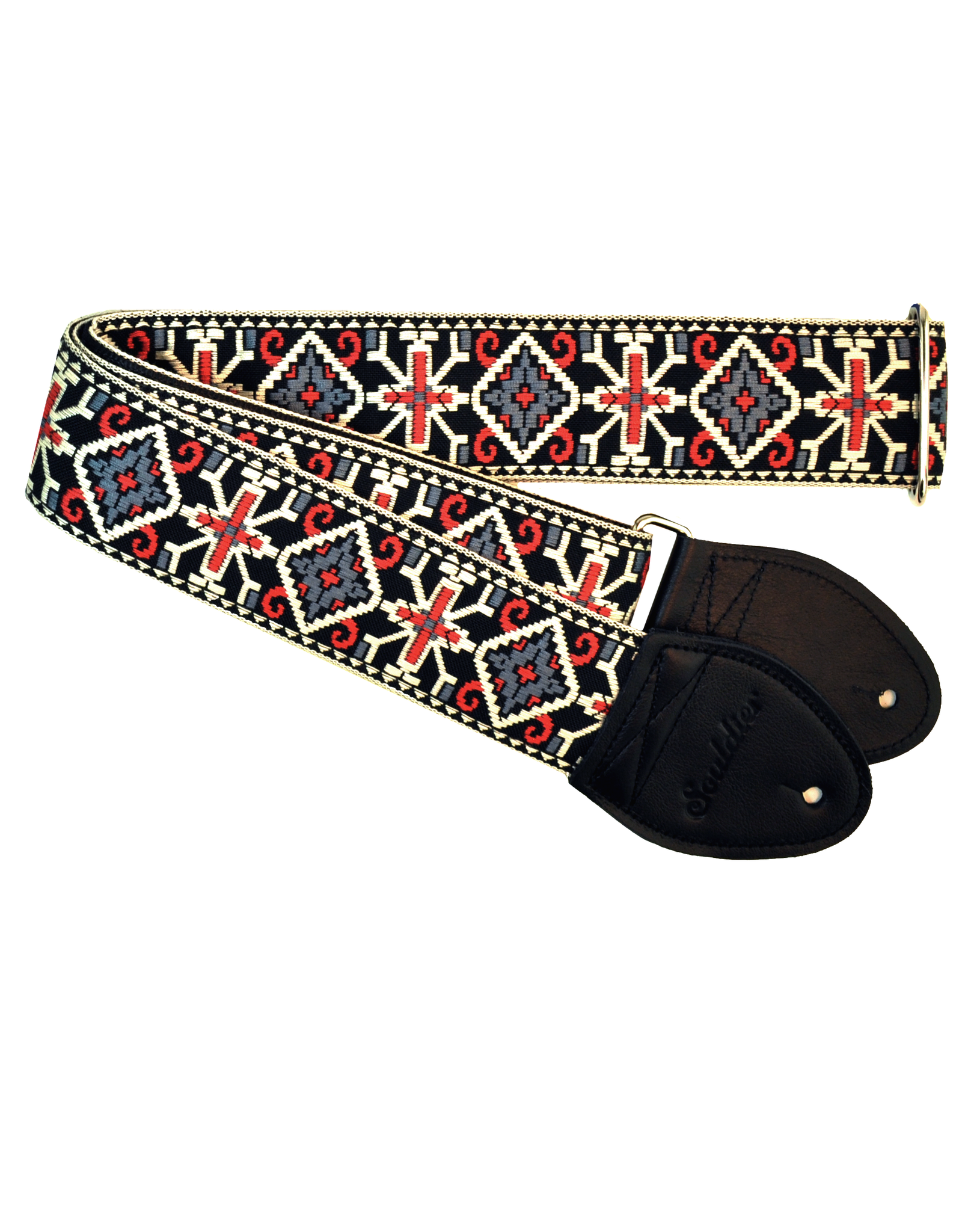 Souldier Souldier Straps GS1317 - San Quentin Blue and Red Guitar Strap