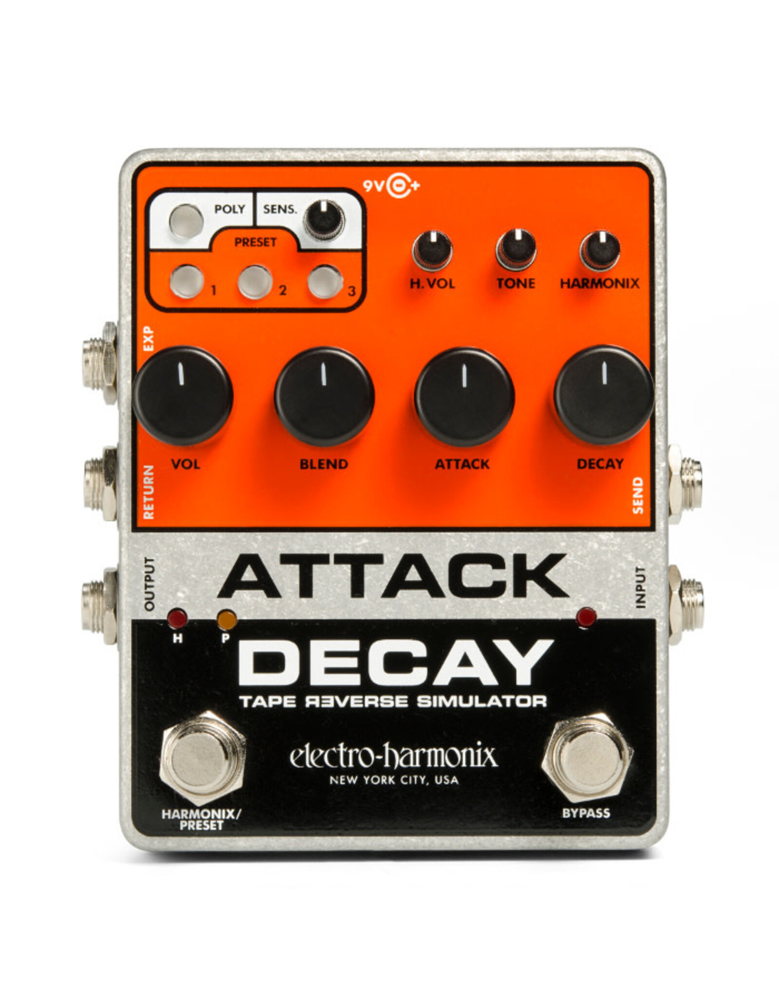 Electro-Harmonix EHX Attack Decay Tape Reverse Simulator, 9.6 DC-200 PSU included