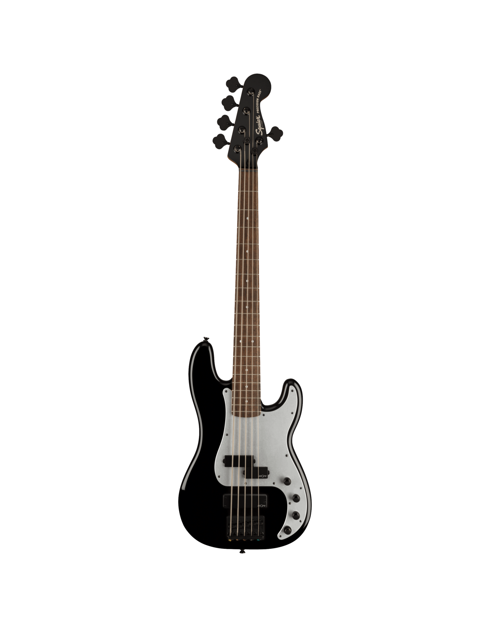 Squier Squier Contemporary Active Precision Bass PH V, Silver Anodized Pickguard, Black