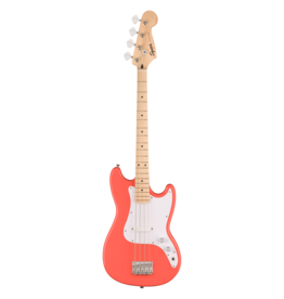Squier Squier Sonic Bronco Bass, White Pickguard, Tahitian Coral