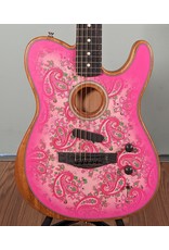 Fender Fender Limited Edition American Acoustasonic Telecaster, Pink Paisley w/Deluxe Gig Bag